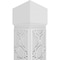 Ekena Millwork Craftsman Classic Square Non-Tapered Gypsum Fretwork Column w/ Standard Capital & Standard Base CC1208ENGYPCSCS - alternate 5